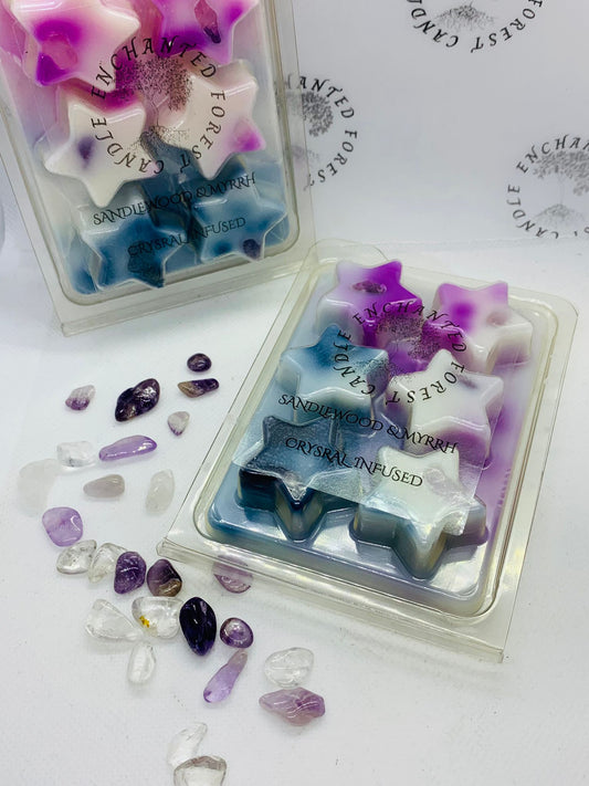 Sandlewood & Myrrh crystal infused star melt