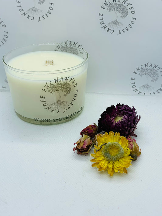 Wood, Sage and Sea Salt Scented Candle